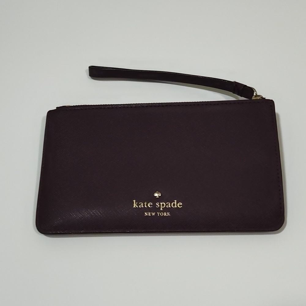 Kate Spade Wristlet Burgundy Merlot Wallet 8" x 4"